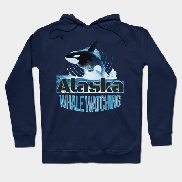 Alaska Whale Watching Hoodie by TeeText